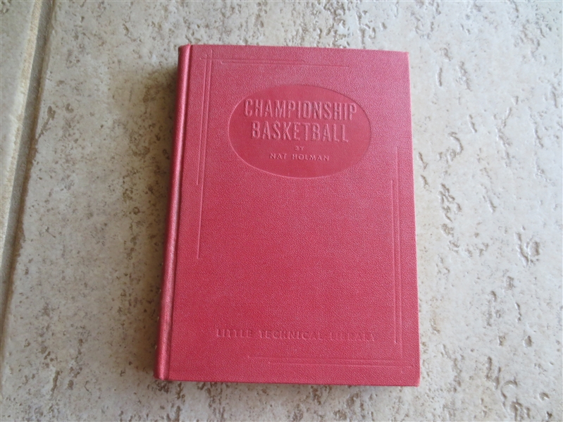 1942 Championship Basketball Hardcover Book by Nat Holman  HOFer