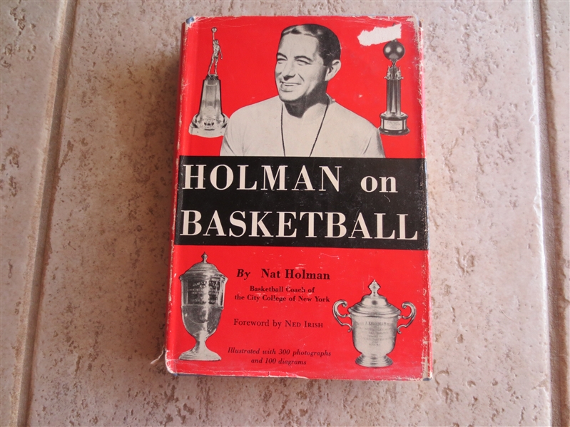 1942 Holman on Basketball Hardcover Book by Nat Holman with dust cover   HOFer