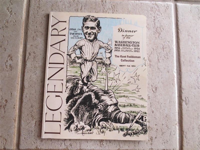 2012 Legendary Sports Auction Catalog with the Kent Feddeman Collection