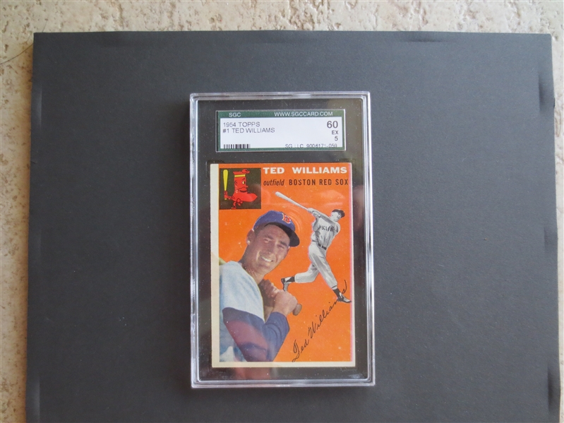 1954 Topps Ted Williams SGC 60 ex baseball card #1