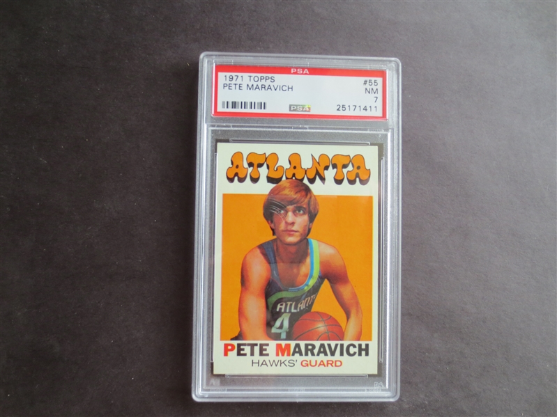1971 Topps Pete Maravich PSA 7 near mint basketball card #55