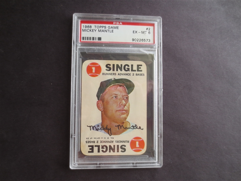 1968 Topps Game Mickey Mantle PSA 6 ex-mt baseball card #2