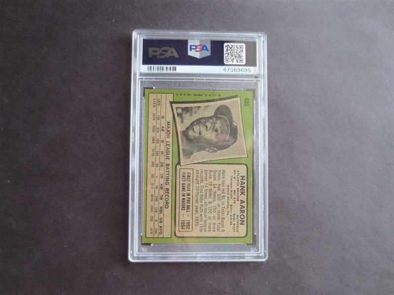 1971 Topps Hank Aaron PSA 6 ex-mt baseball card #400