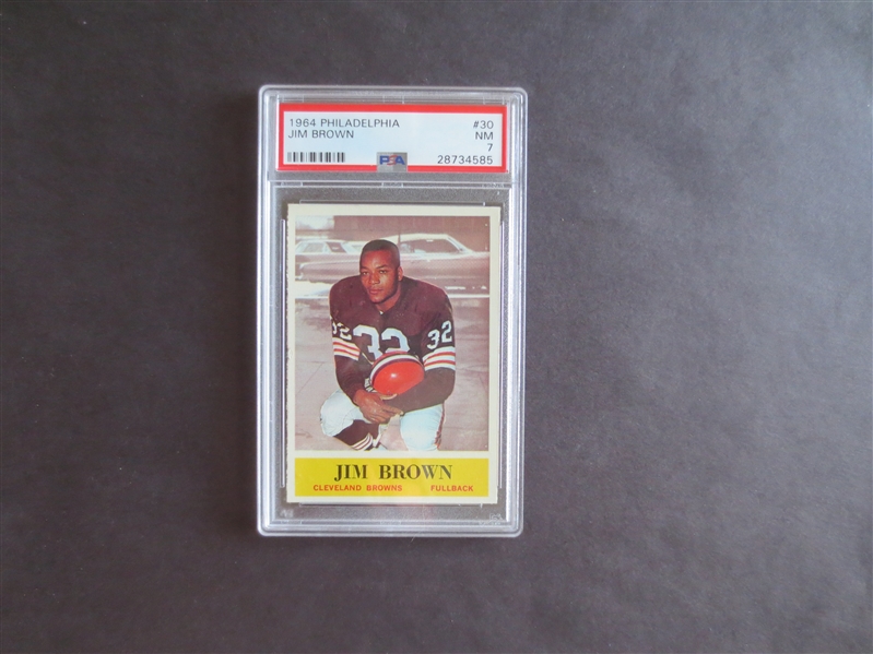 1964 Philadelphia Jim Brown PSA 7 nmt football card #30 with no qualifiers!