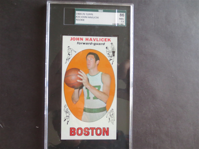1969-70 Topps John Havlicek Rookie SGC 86 nmt+ basketball card #20