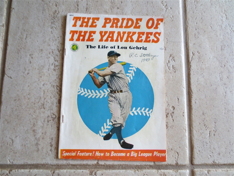 The Pride of the Yankees The Life of Lou Gehrig Comic Book