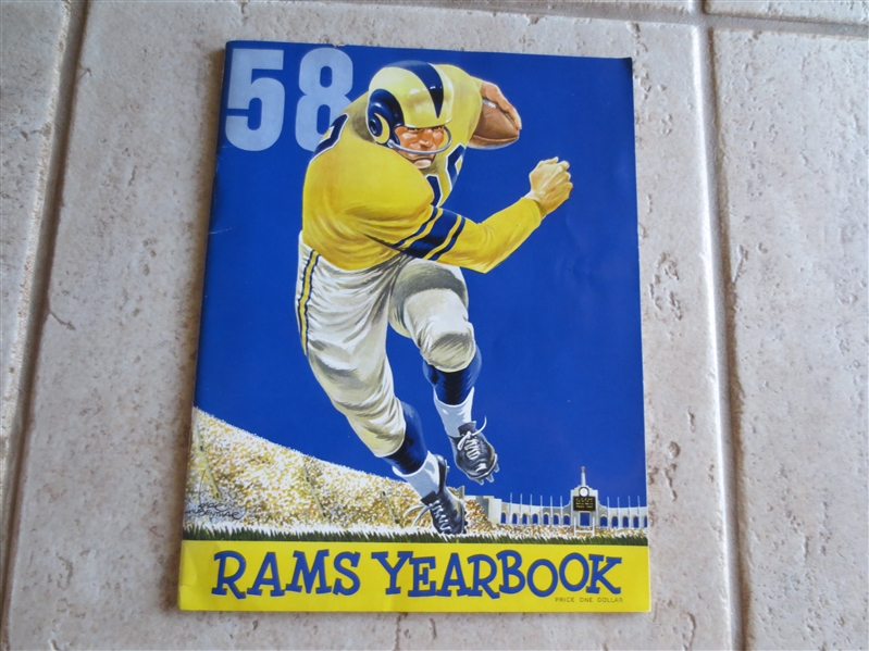 1958 Los Angeles Rams Yearbook in Beautiful Condition