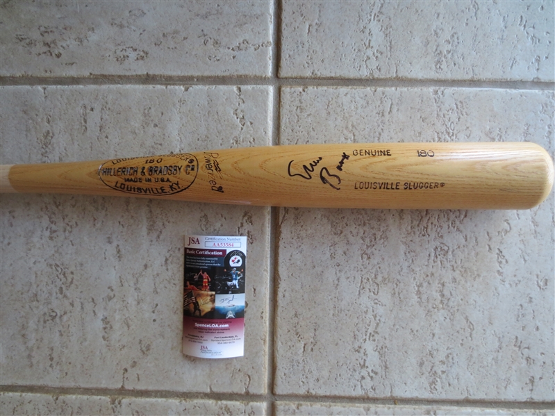 Autographed Ernie Banks Full Sized Baseball Bat with Certification from JSA