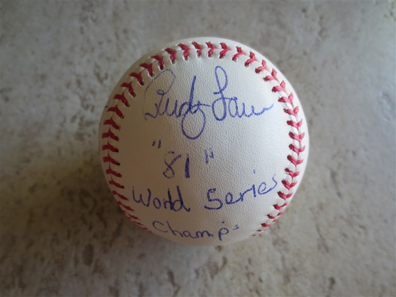 Autographed 1981 Los Angeles Dodgers Signed Baseball with 8 signatures including Lasorda and Garvey