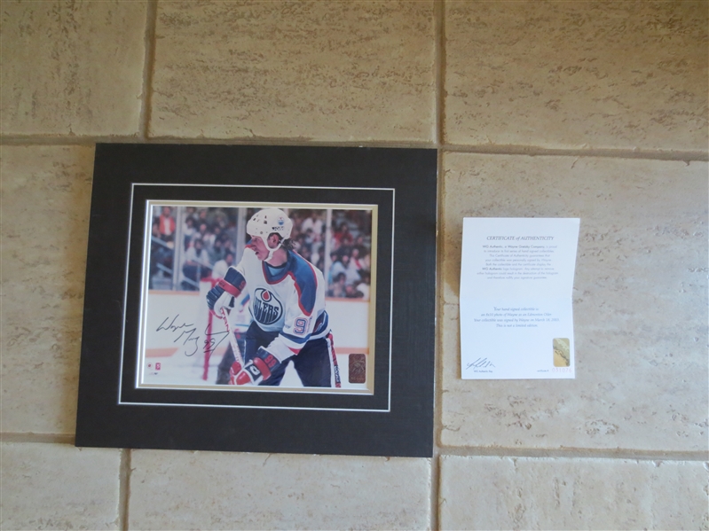 Autographed Wayne Gretzky 8 x 10 Photo with Certification from WG Authentic, a Wayne Gretzky Company