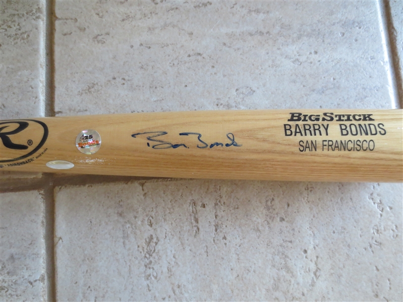 Autographed Barry Bonds Full Size Baseball Bat with Authenticity from Steiner Sports Memorabilia