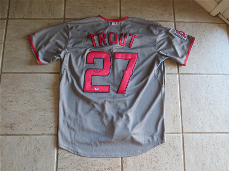 Autographed Mike Trout Angels Baseball Jersey with Certification from Global Authentics