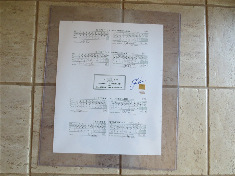 Autographed Jack Nicklaus 1986 Official Scorecard Masters Tournament 20 x 16 with Certification from Fanatics