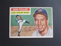 1956 Topps Bob Feller Baseball Card in ex+-nmt condition #200