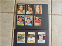 (9) different 1960s Topps Superstar Baseball Cards in varied conditions