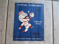 1958 Sandy Koufax Wins Scored Baseball Program---early in his career