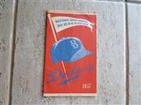 1957 Sandy Koufax Wins Scored Baseball Program New York Giants at Brooklyn Dodgers Last Year in Brooklyn