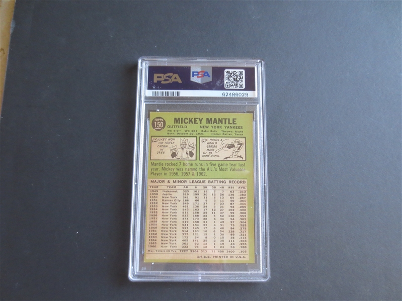 1967 Topps Mickey Mantle PSA 5 EX Baseball Card #150