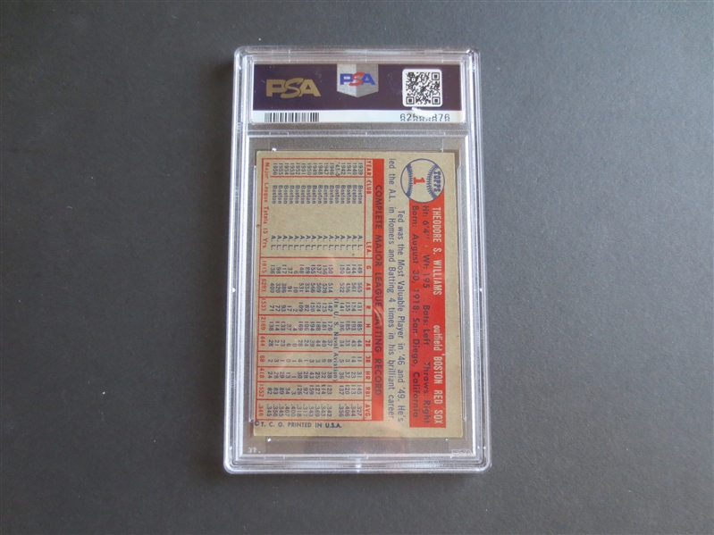 1957 Topps Ted Williams PSA 4 vg-ex Baseball Card #1