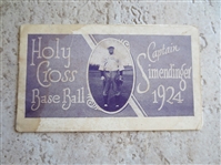1924 Holy Cross Baseball Booklet---mini yearbook