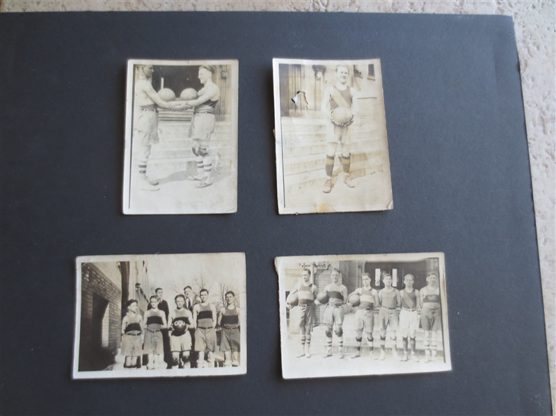 (4) 1917 Ohio State University and University of Wisconsin Basketball Mini Photos 2 x 3