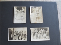 (4) 1917 Ohio State University and University of Wisconsin Basketball Mini Photos 2" x 3"