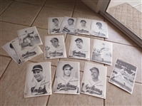(15) different 1948 (?) Cleveland Indians Team Issued Pictures 6.5" x 9"