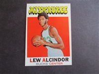 1971-72 Topps Lew Alcindor Basketball Card #100 in very nice shape!