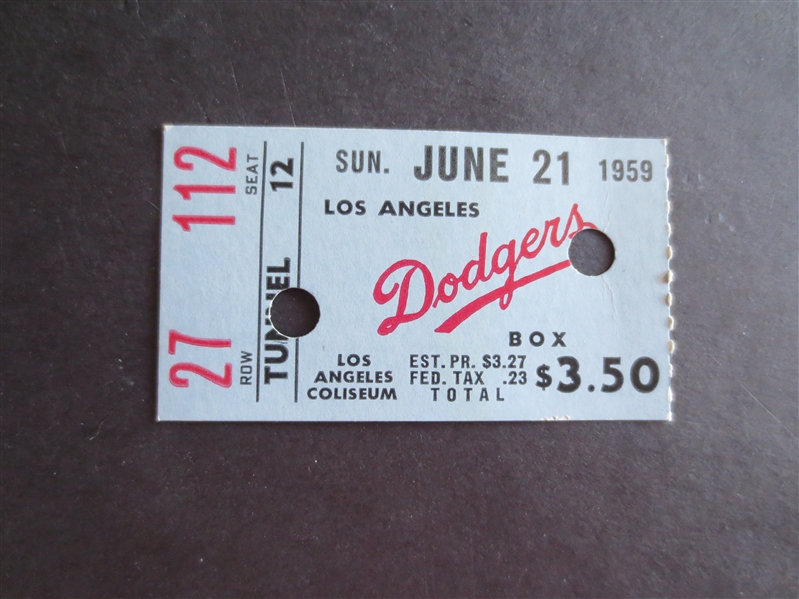 (2) Don Newcombe Baseball Ticket Stubs: One vs. Reds, and one vs. Red Sox