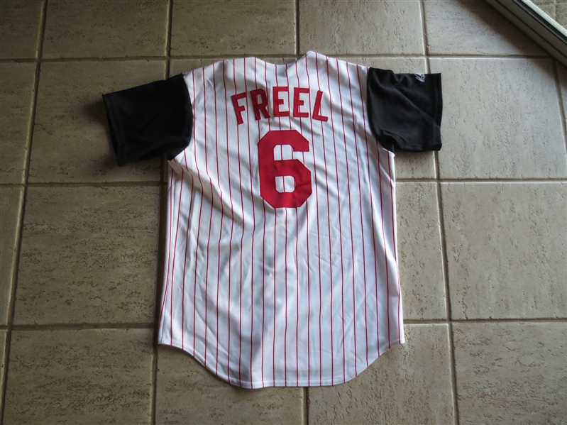 (2) Replica Unused Baseball Jerseys: Cincinnati Vest of Freel + Marlins Road of Mark Buehrle
