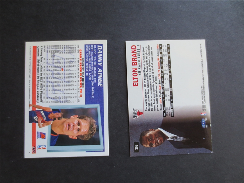(2) Autographed Basketball Cards of Danny Ainge and Elton Brand