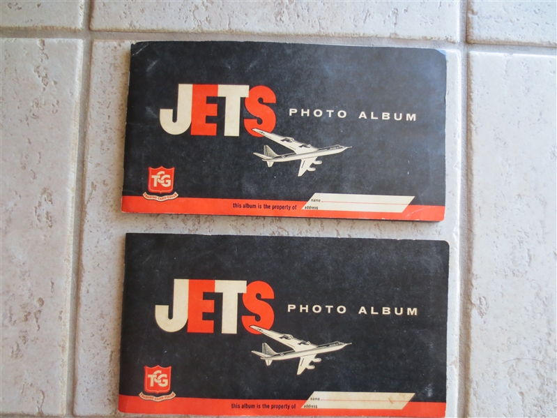 1956 Topps Jets Series 1 and 2 Non-sports Cards in their albums missing 30 cards out of 240