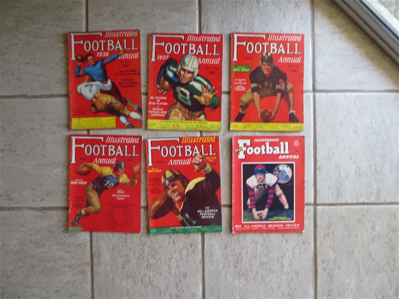 (12) different Illustrated Football Annuals 1936-49