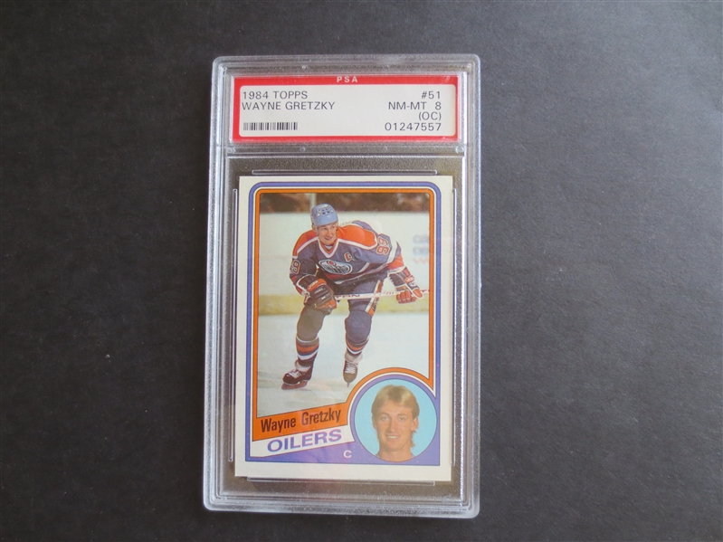 1984 Topps Wayne Gretzky PSA 8 (OC) nmt-mt hockey card #51