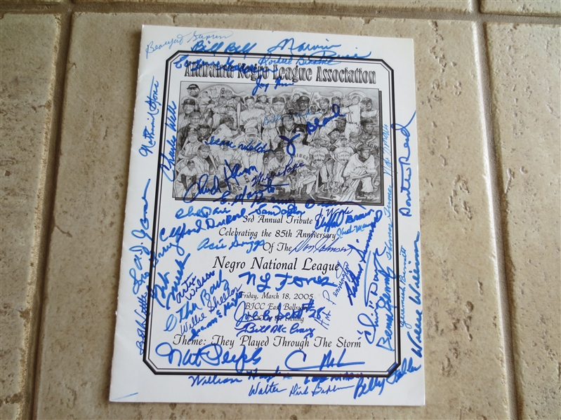 Autographed 2005 Alabama Negro League Baseball Association Program with 35+ Signatures