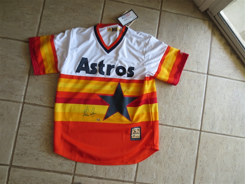 Autographed Nolan Ryan Houston Astros Jersey with Holograms from Tri-Star and Field of Dreams
