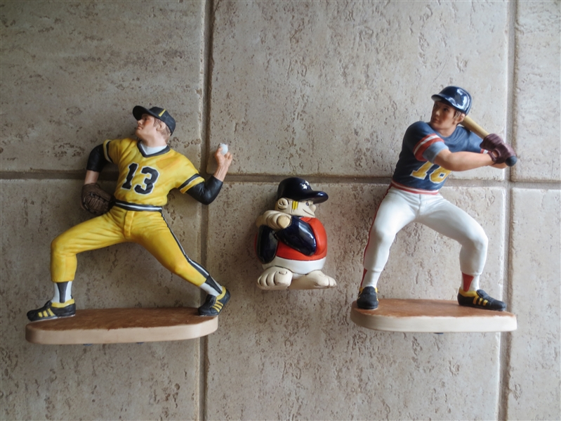 (3) Baseball Statues:  Pirates and Mets (?) Porcelain 10 tall and USA Olympics 4 tall