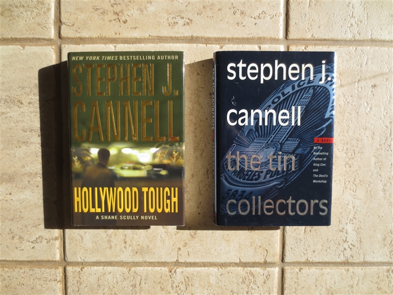 (2) Autographed Stephen J. Cannell Books