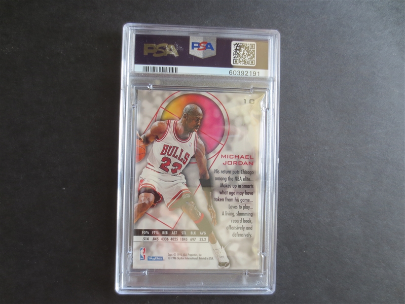 1995 Skybox E-XL Michael Jordan PSA 9 MINT basketball card #10