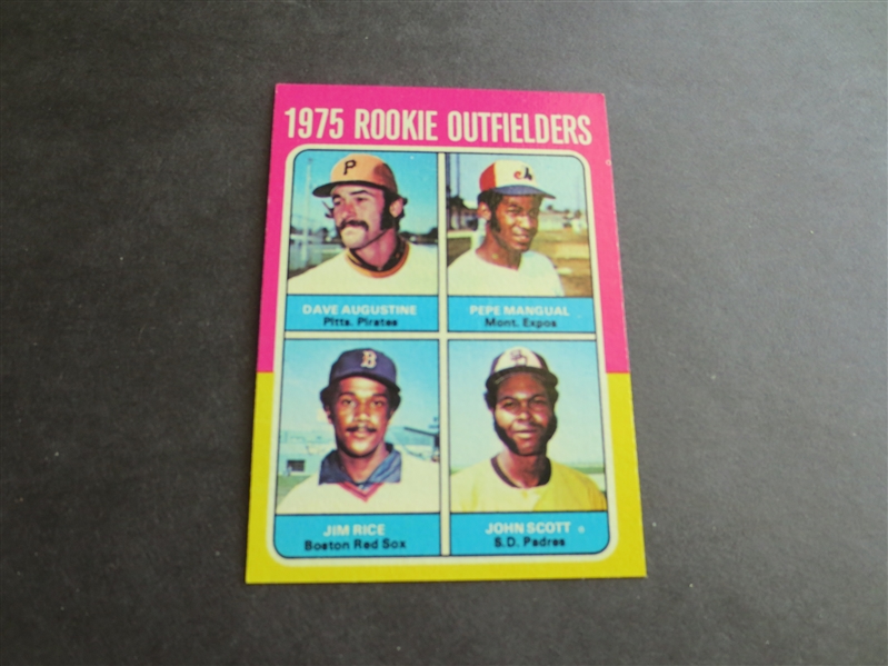 1975 Topps Jim Rice Rookie Baseball Card in Beautiful Condition #616