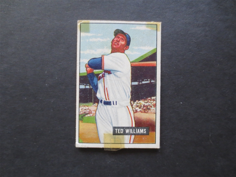 1951 Bowman Ted Williams Baseball Card in affordable condition #165