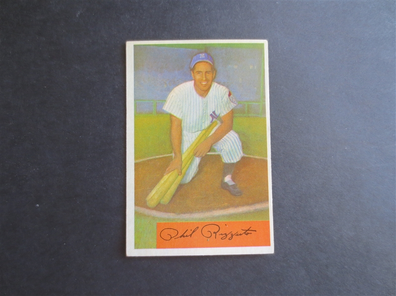 1954 Bowman Phil Rizzuto Baseball Card in Great Shape #1  Hall of Famer!