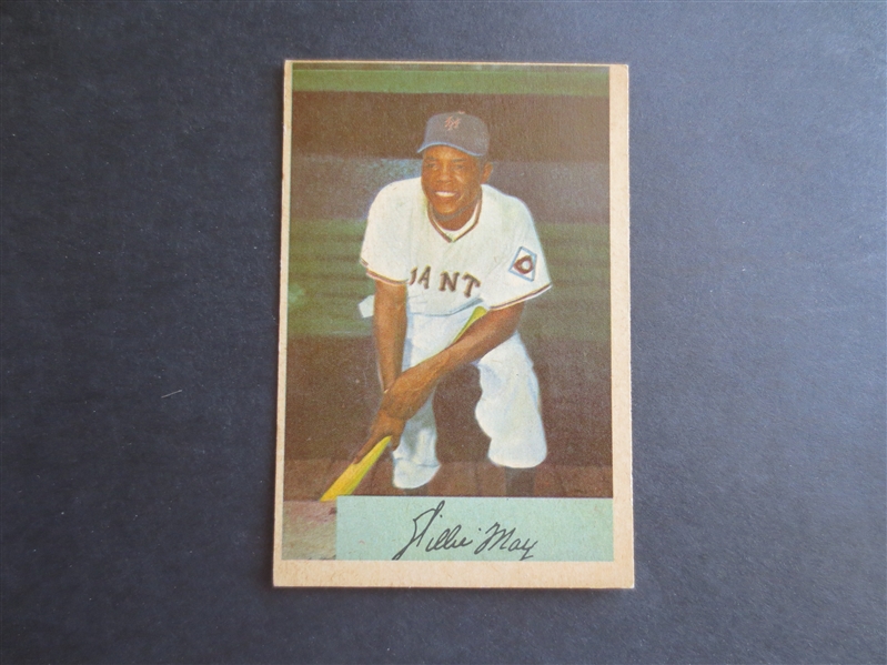 1954 Bowman Willie Mays Baseball Card #89 in Beautiful Condition!