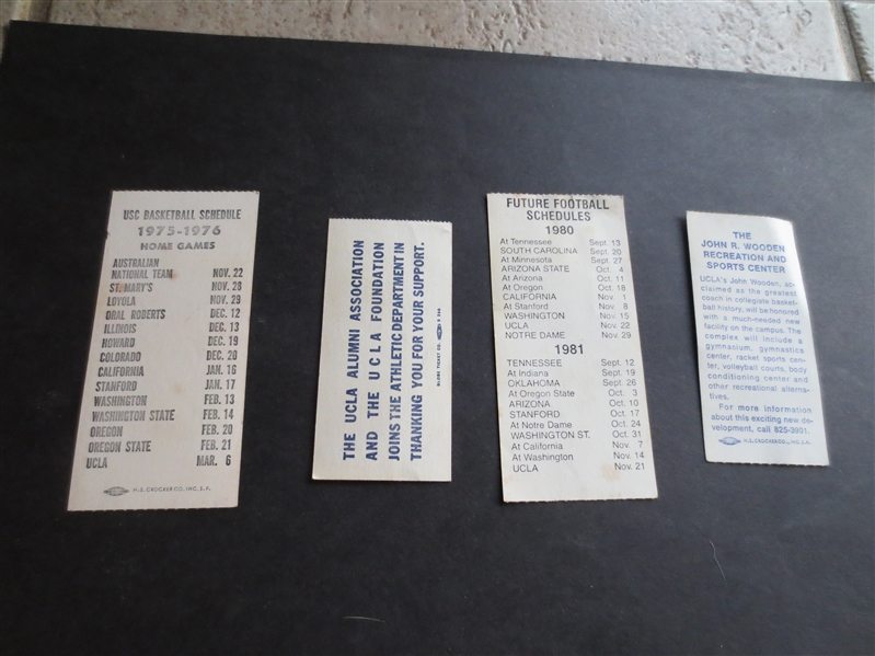1975, 78, 79, 80 USC vs. UCLA Football Game Tickets