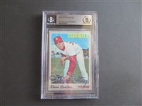 Autographed Steve Carlton 1970 Topps baseball card with autograph certified authentic by Beckett
