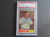 Autographed Juan Marichal 1961 Topps Rookie Baseball Card with autograph PSA/DNA Certified WOW!