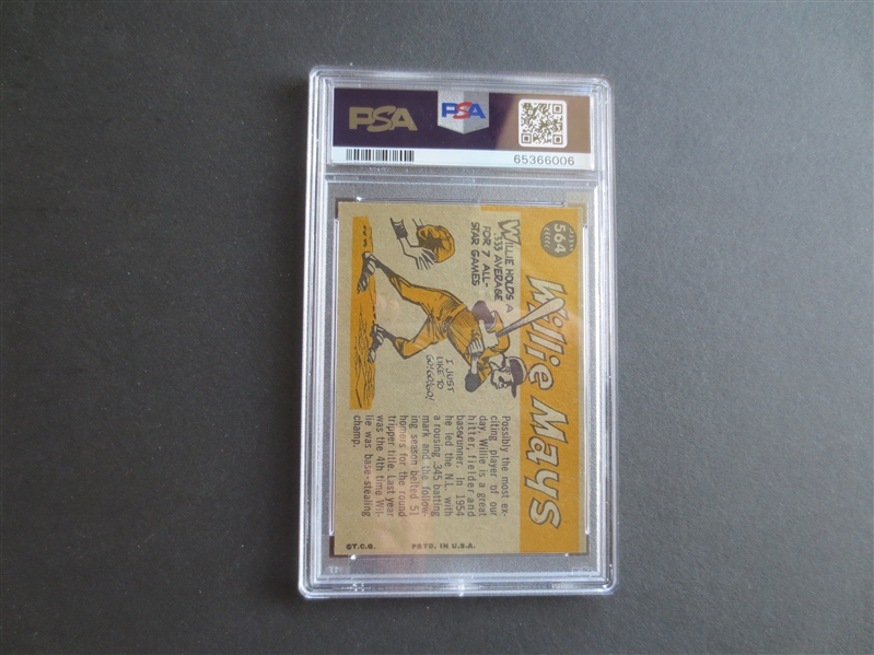 1960 Topps Willie Mays All Star PSA 6 ex-mt baseball card & PSA/DNA Certified Autograph 8  WOW!