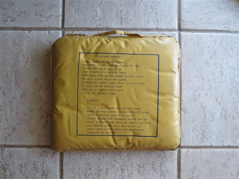1960's Notre Dame Football Seat Cushion