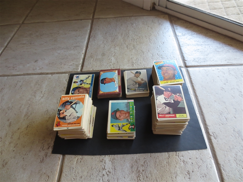 Approximately (900) 1950's-60's Bowman and Topps Baseball Cards with Hall of Famers         1