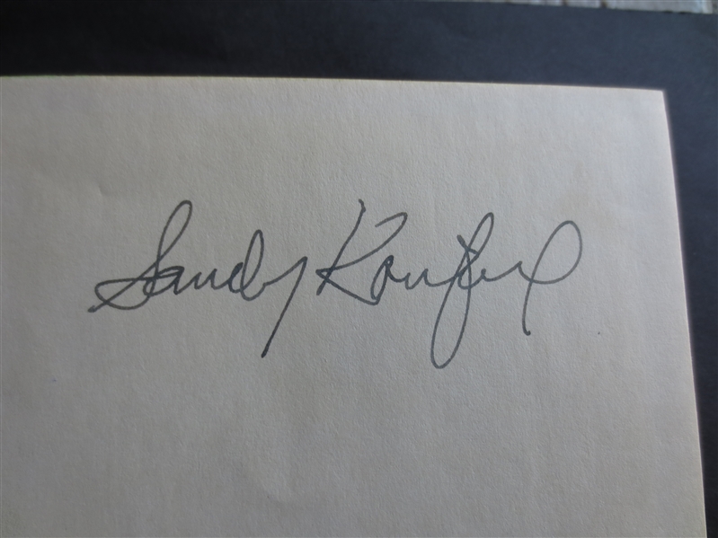 Autographed 1961 Sandy Koufax hardcover book